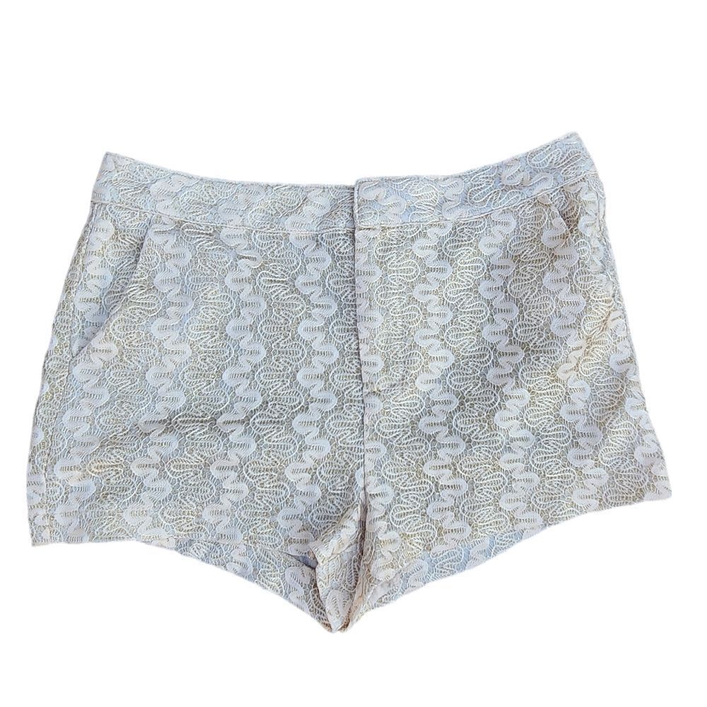 Forever 21 Cream Lace Shorts Medium Ivory Short Hot Pants